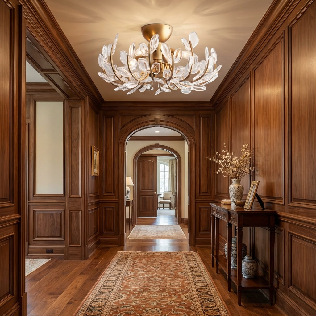 Riviko Adela Flushmount - small American hallway or mudroom entry