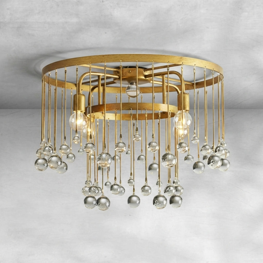 Riviko Radiant Orb 4-Light Flushmount - Background Shot