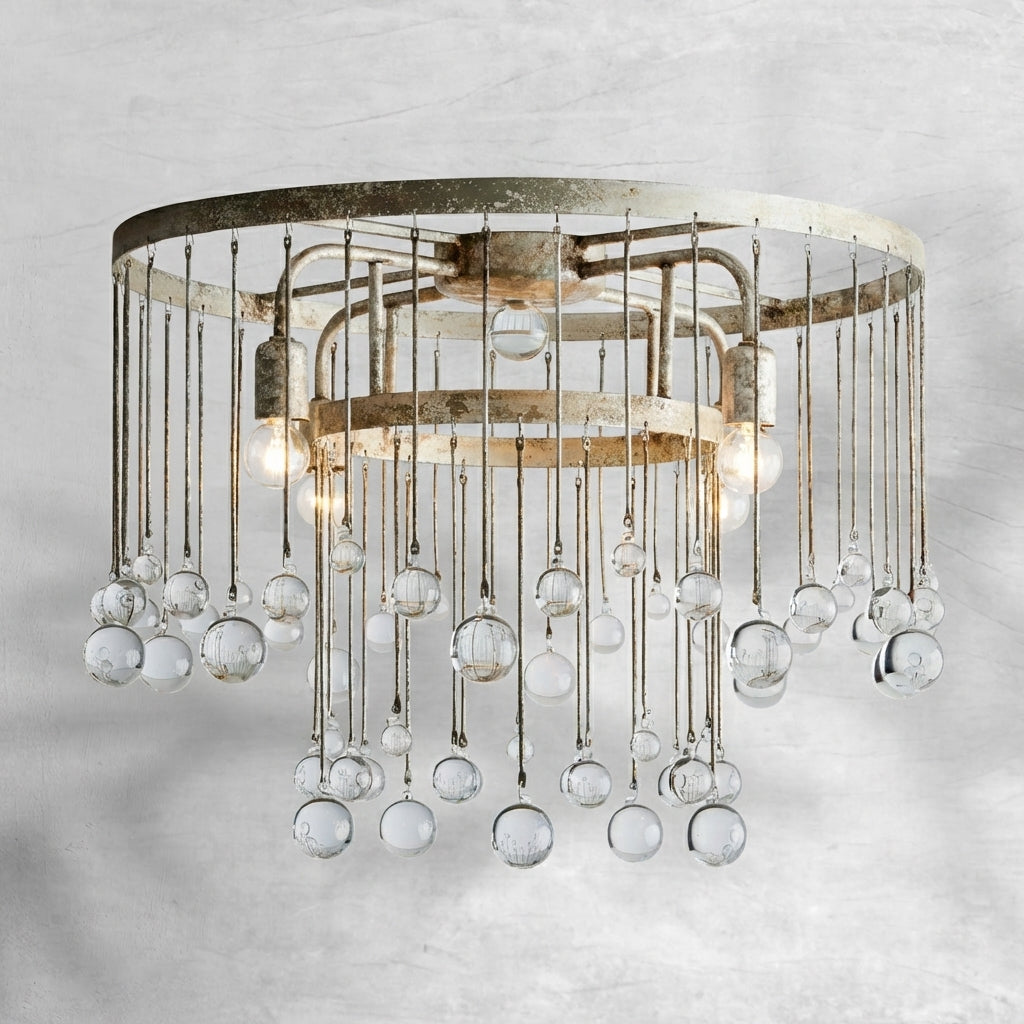 Riviko Radiant Orb 4-Light Flushmount - Background Shot