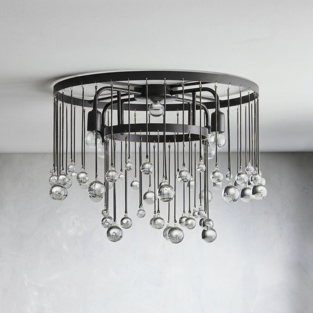 Riviko Radiant Orb 4-Light Flushmount - Studio Shot