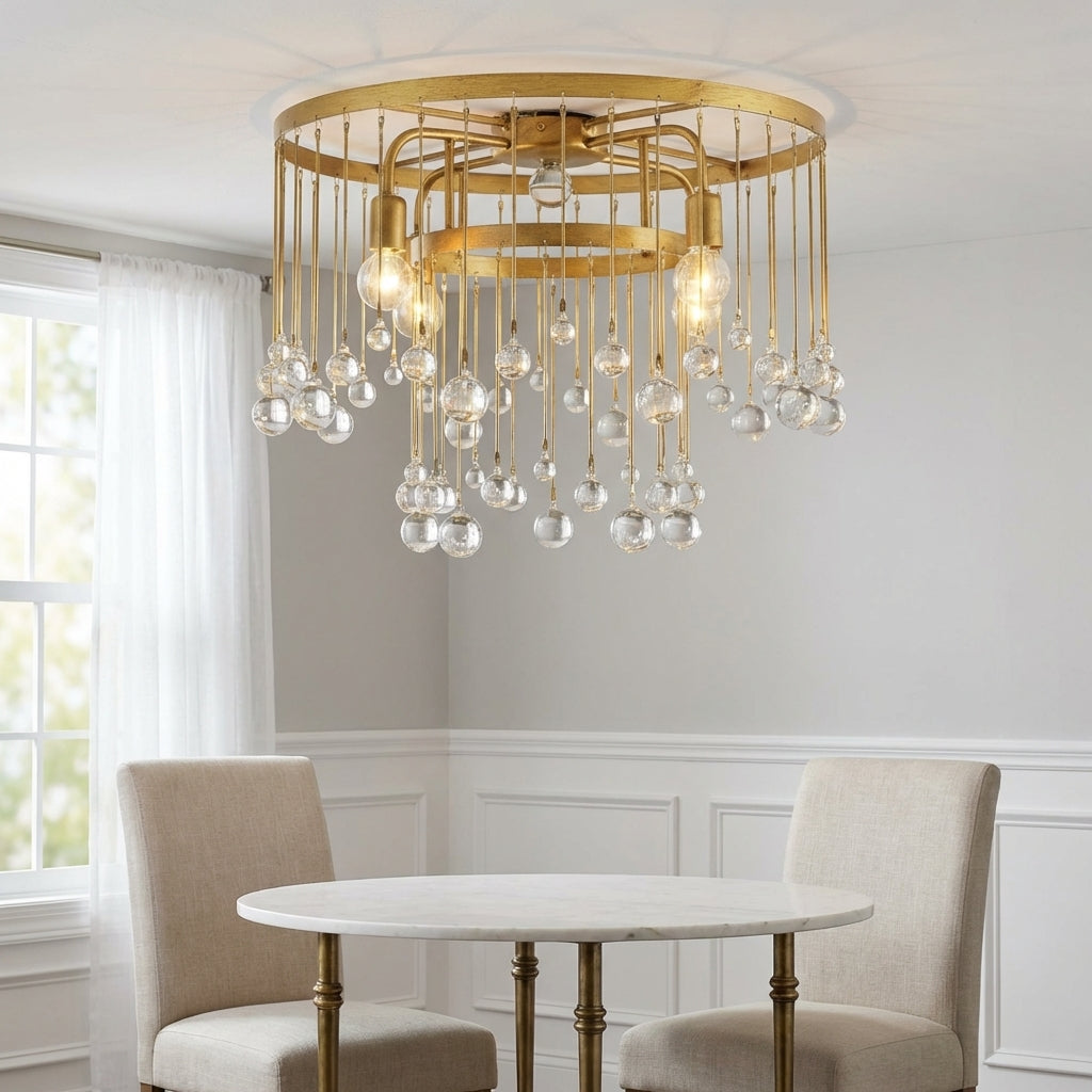 Riviko Radiant Orb 4-Light Flushmount - Studio Shot