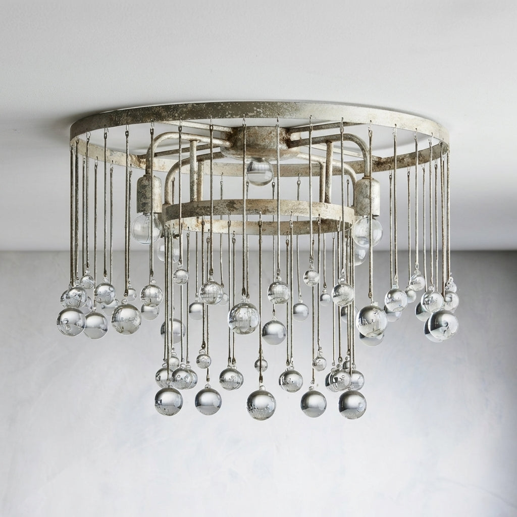 Riviko Radiant Orb 4-Light Flushmount - Studio Shot