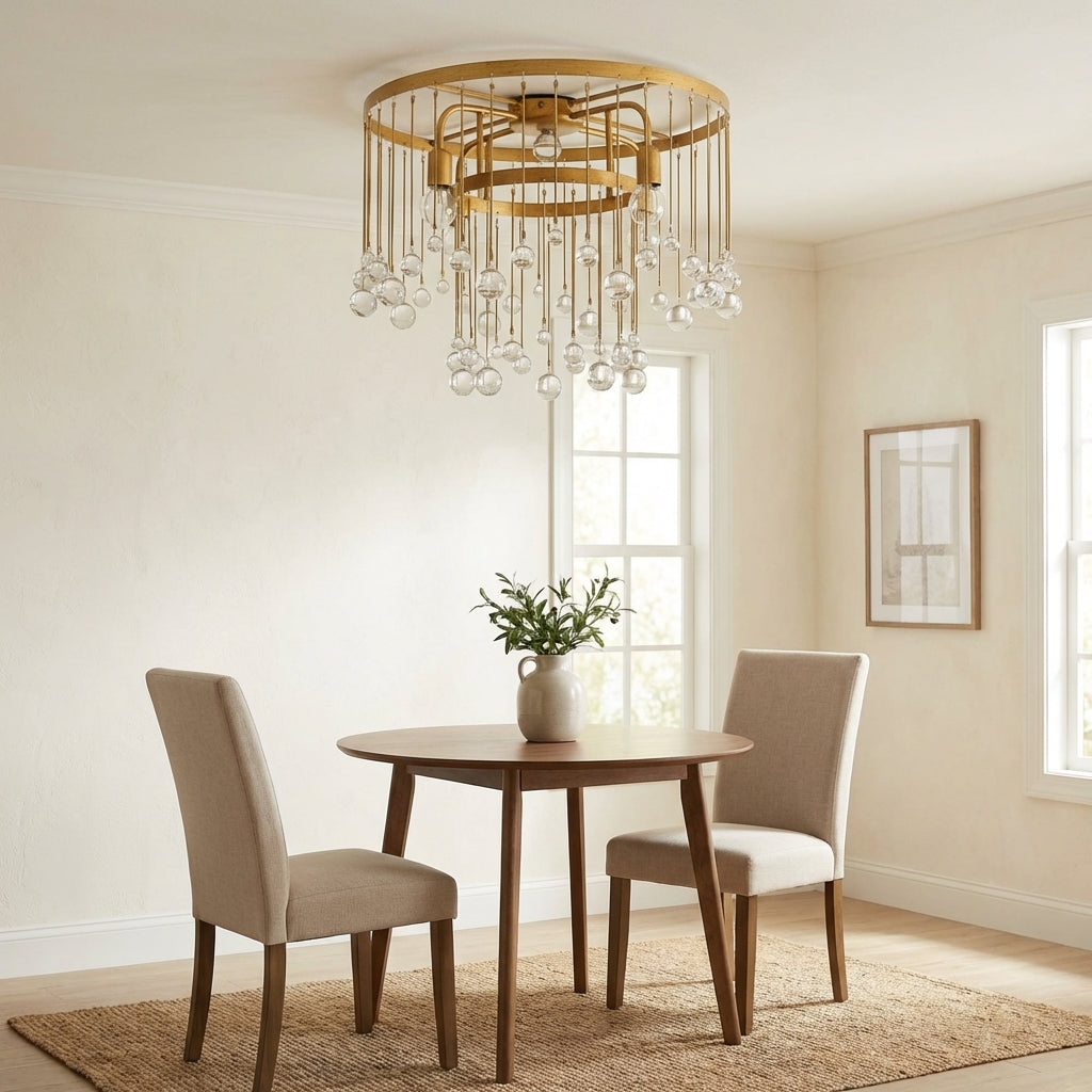 Riviko Radiant Orb 4-Light Flushmount - Studio Shot