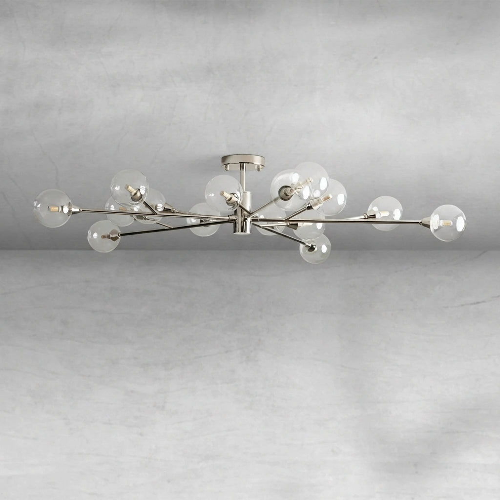 Riviko Celestial Radiance Modern Glass Flushmount - Background Shot