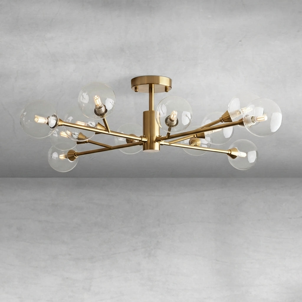 Riviko Celestial Radiance Modern Glass Flushmount - Background Shot