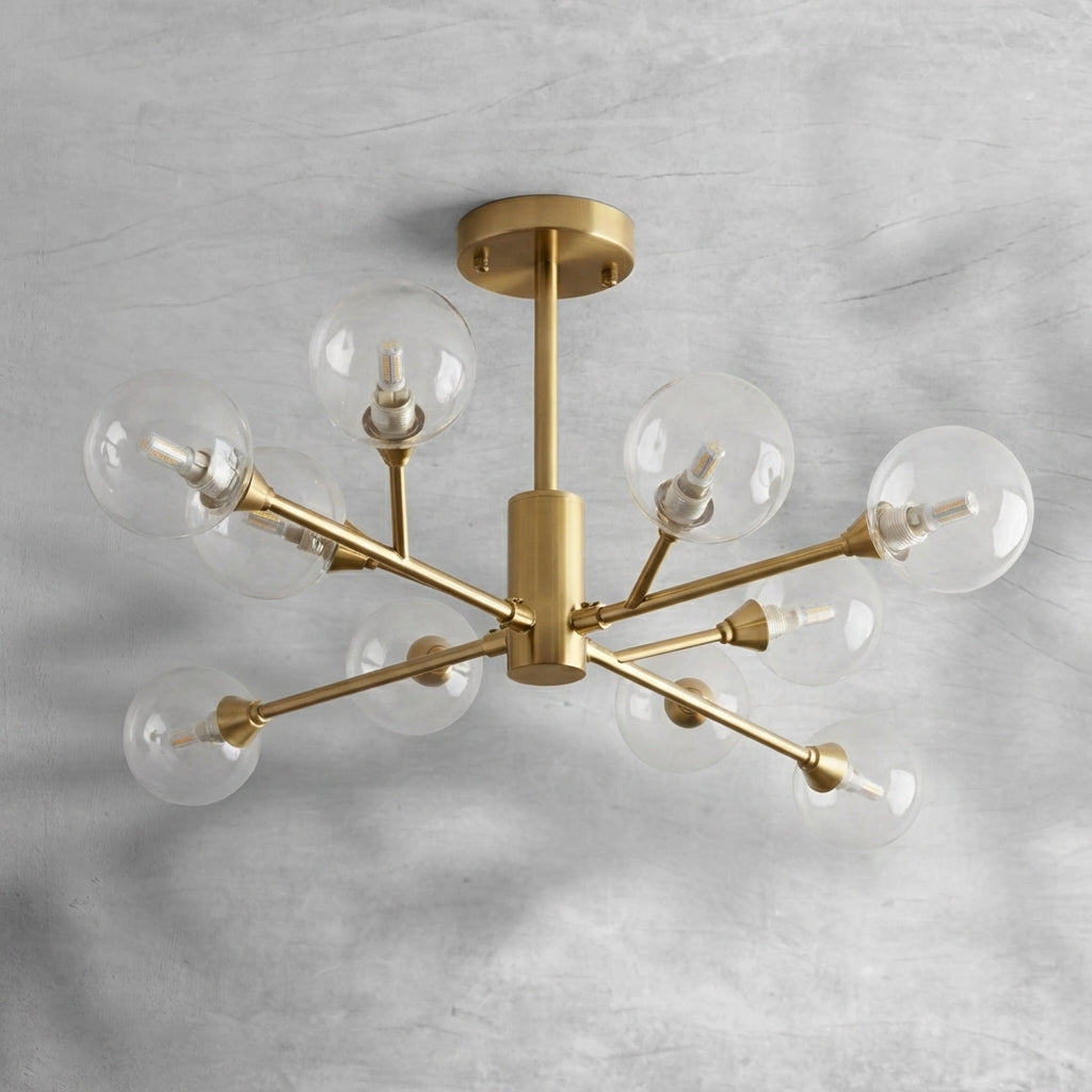 Riviko Celestial Radiance Modern Glass Flushmount - Background Shot