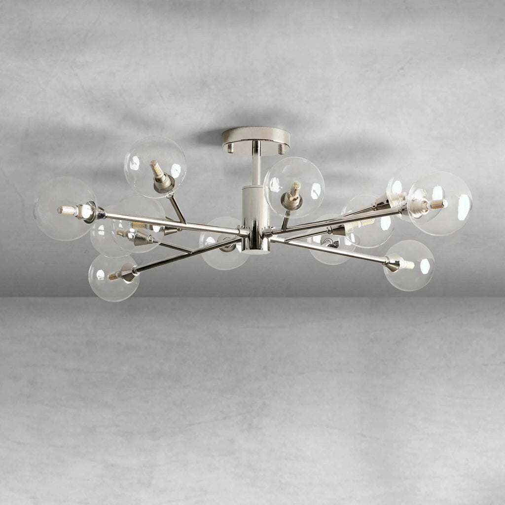 Riviko Celestial Radiance Modern Glass Flushmount - Background Shot
