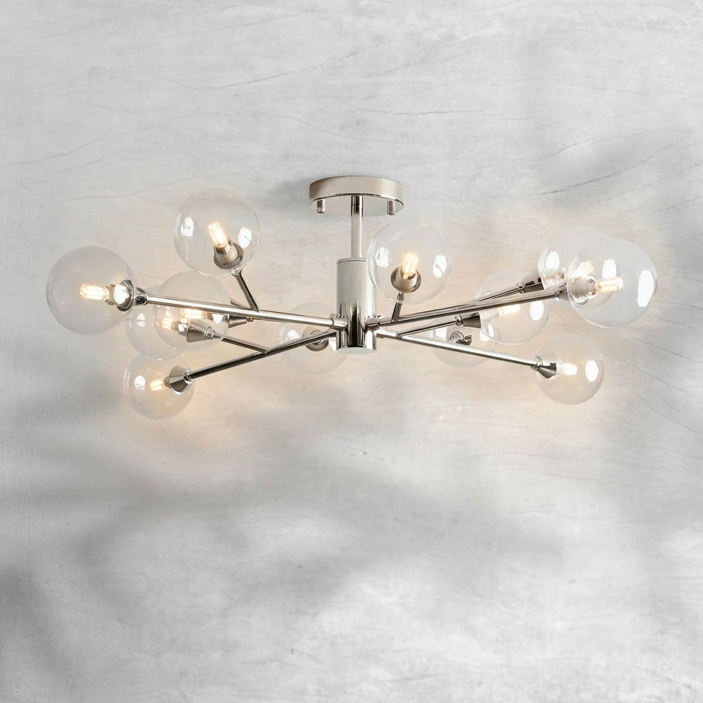 Riviko Celestial Radiance Modern Glass Flushmount - Background Shot
