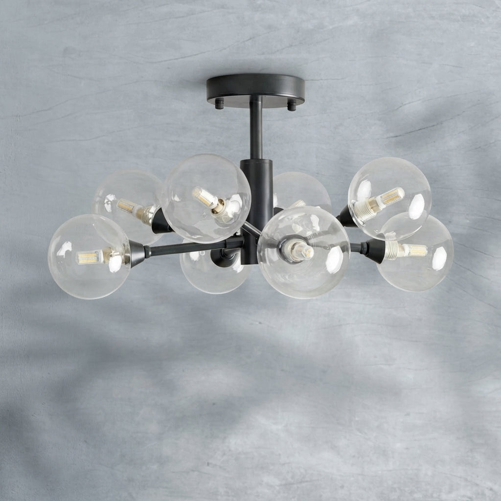 Riviko Celestial Radiance Modern Glass Flushmount - Background Shot