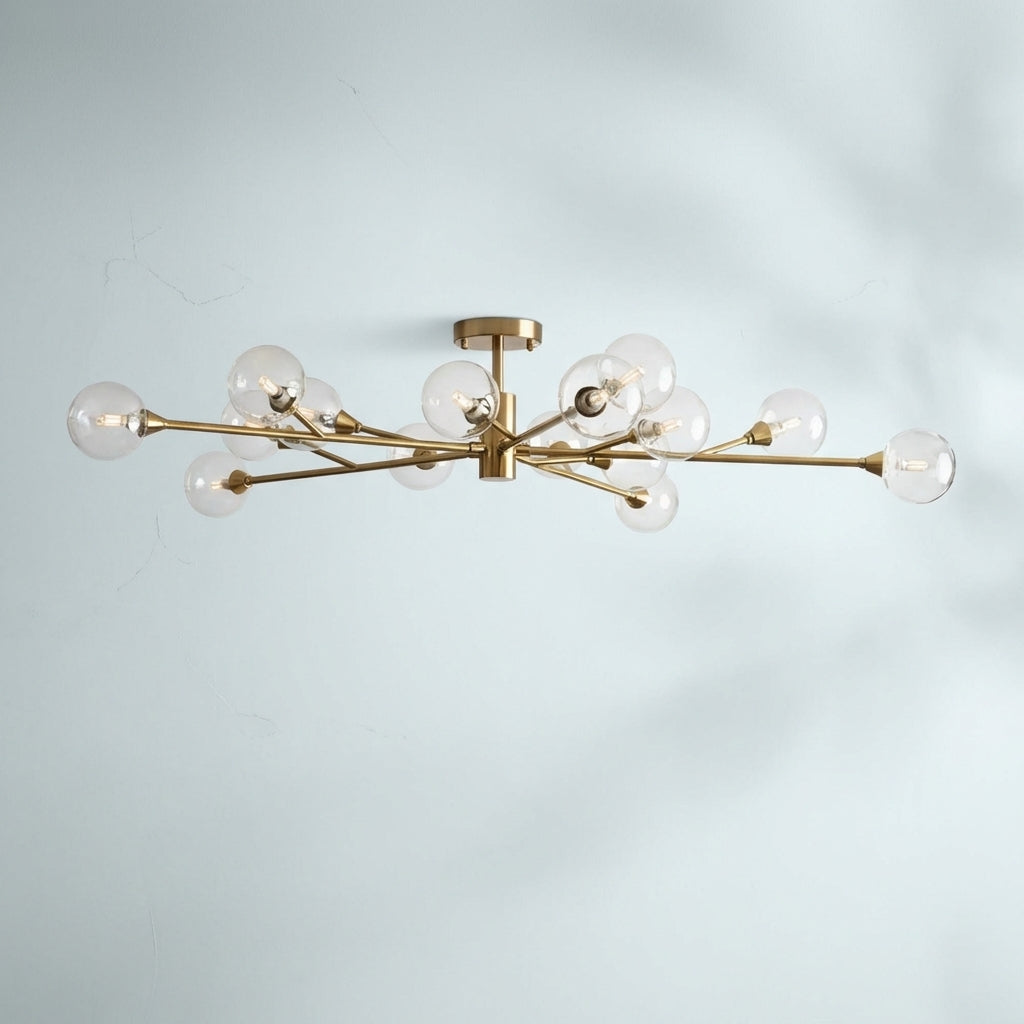 Riviko Celestial Radiance Modern Glass Flushmount - Studio Shot