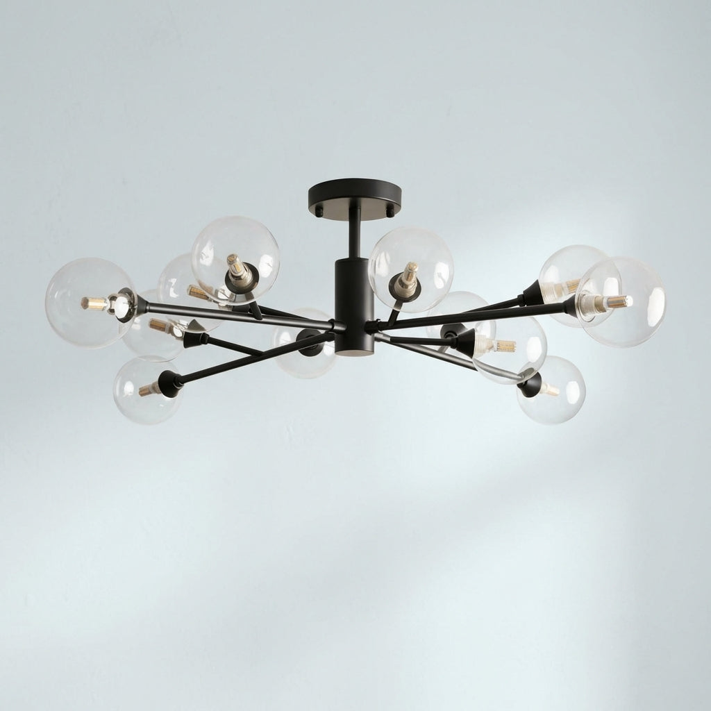 Riviko Celestial Radiance Modern Glass Flushmount - Studio Shot
