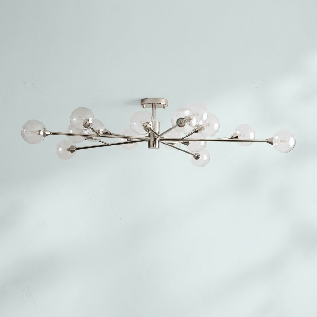 Riviko Celestial Radiance Modern Glass Flushmount - Studio Shot