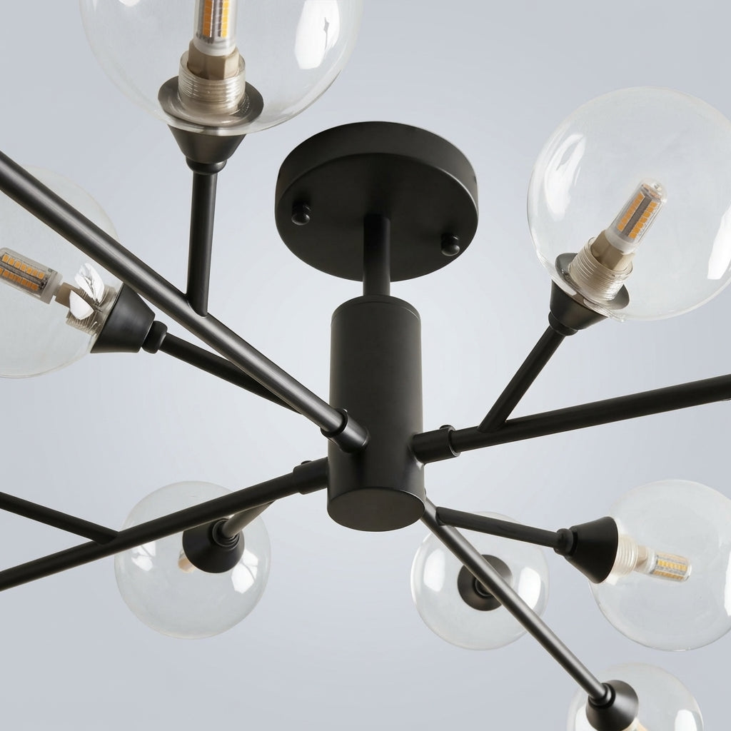 Riviko Celestial Radiance Modern Glass Flushmount - Studio Shot