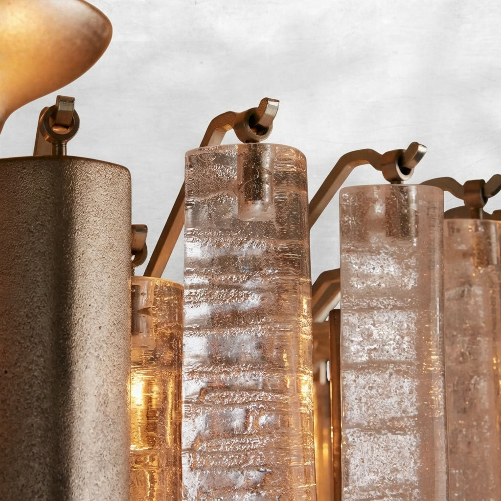 Riviko Neveau Sculpted Round Flush Mount - Background Shot