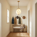 Riviko Aura Dewdrop Small Glass Pendant - small American hallway or mudroom entry