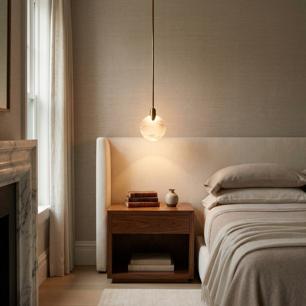 Riviko Radiant Petal Single Pendant - luxury American master bedroom