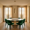 Riviko Radiant Ribbed Brass Pendant Lamp - luxurious American dining room