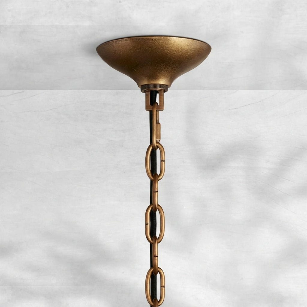 Riviko Veridian Bloom Glass Pendant - Background Shot