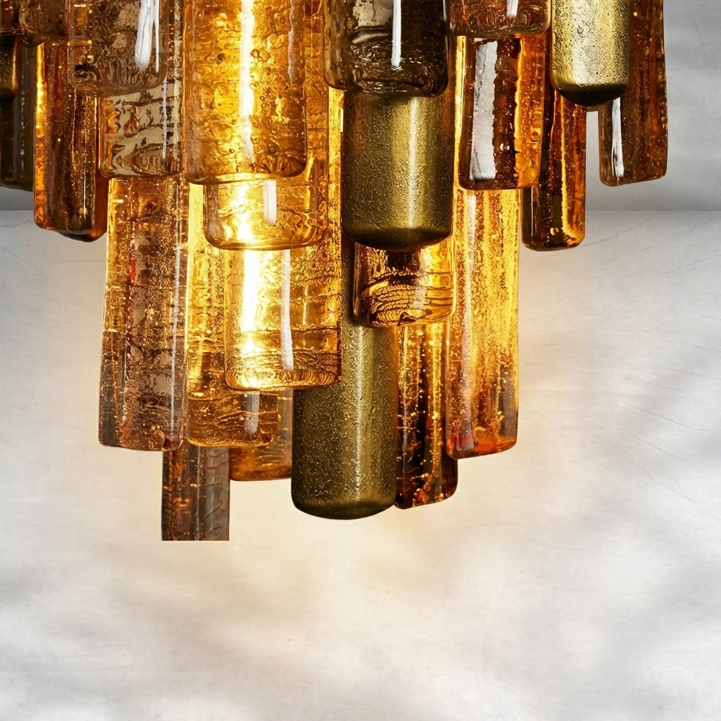 Riviko Veridian Bloom Glass Pendant - Background Shot