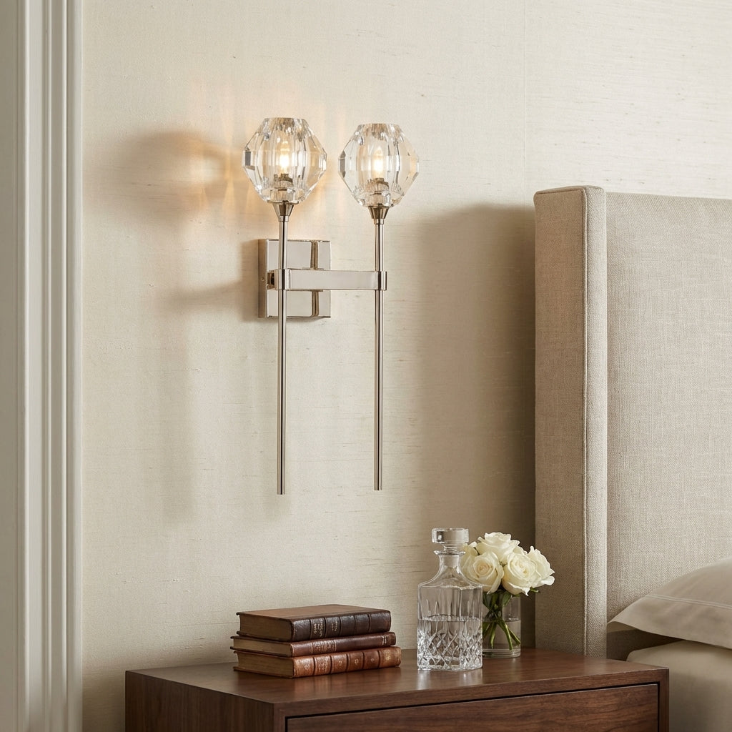 Riviko Radiant Prism 2-Light Wall Sconce - Scene