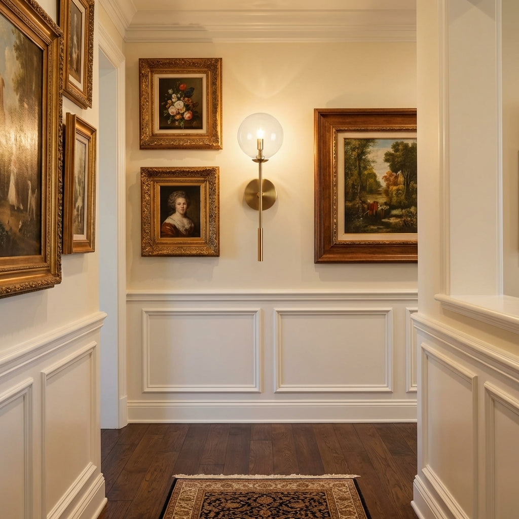 Riviko Celestial Orb Wall Sconce - American hallway gallery