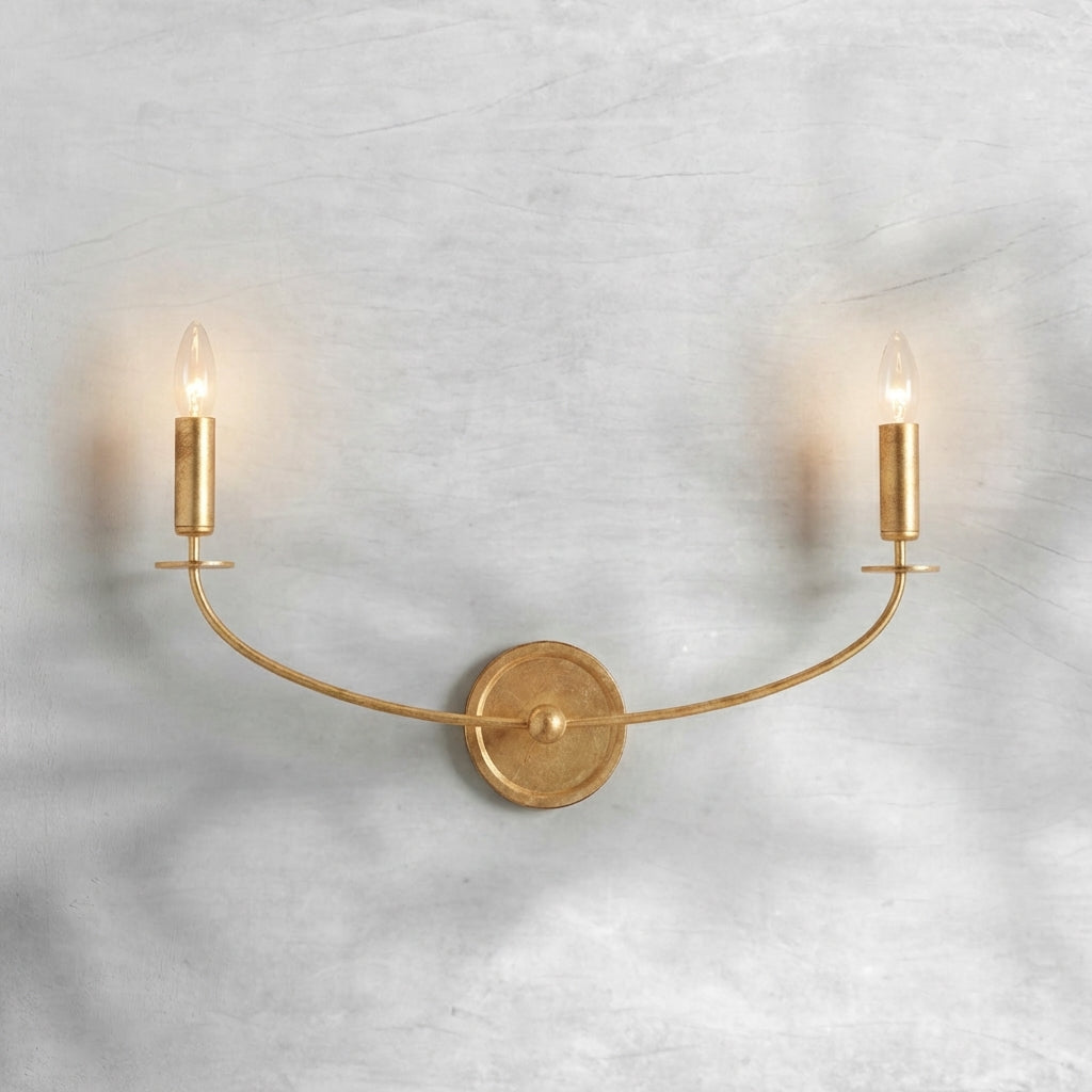 Riviko Veridian Leaf 2-Light Wall Sconce - Background Shot