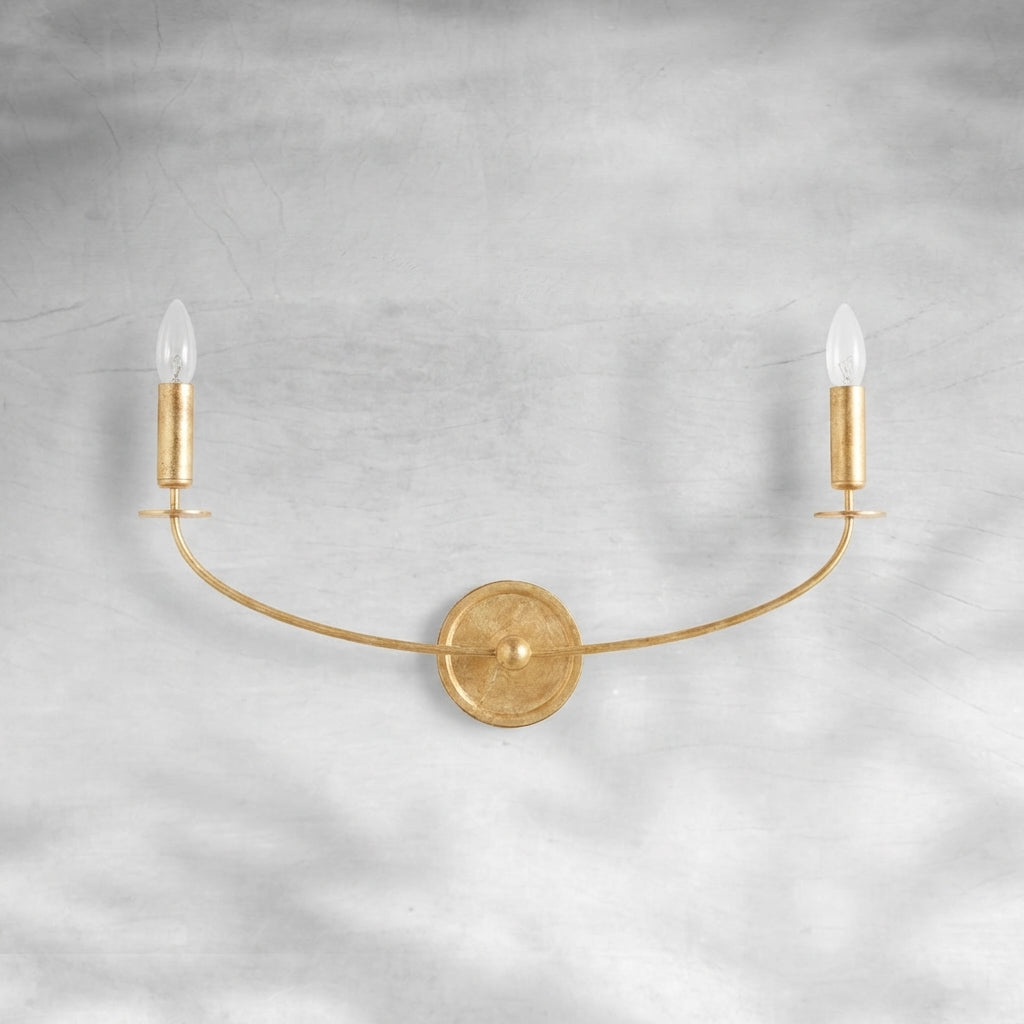 Riviko Veridian Leaf 2-Light Wall Sconce - Background Shot