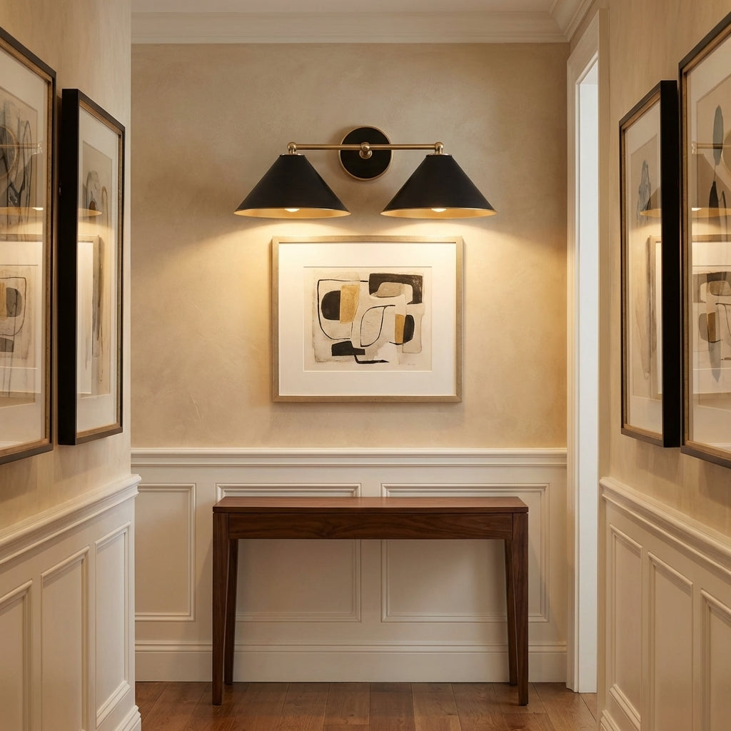 Riviko Dual Radiance Wall Sconce - American hallway gallery