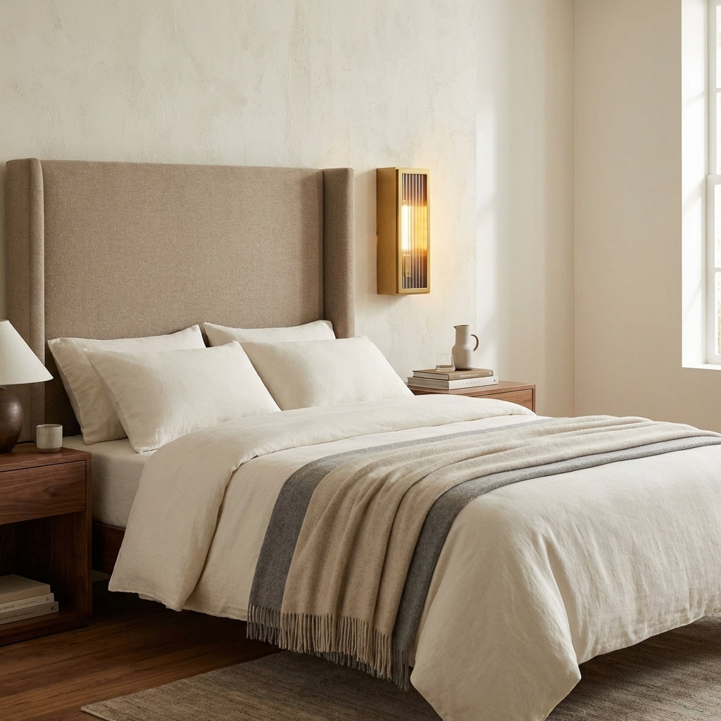 Riviko Veridian Fluted Outdoor Wall Sconce - elegant American bedroom