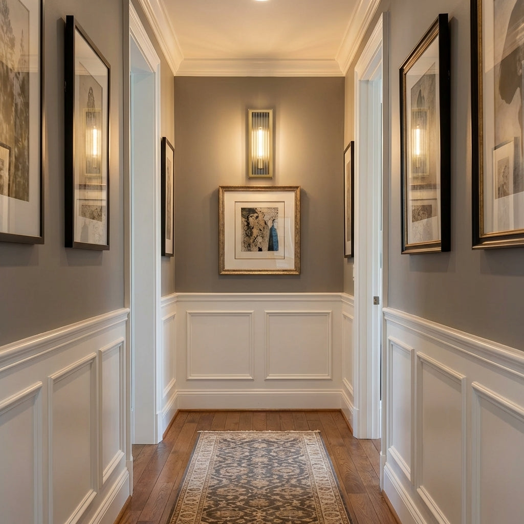 Riviko Veridian Fluted Outdoor Wall Sconce - American hallway gallery