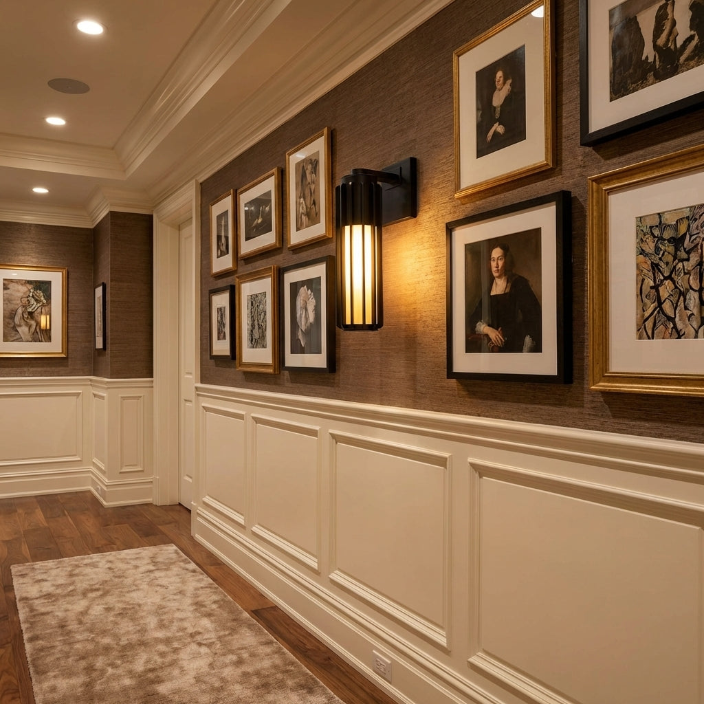 Riviko Veridian Hearth Outdoor Sconce - American hallway gallery