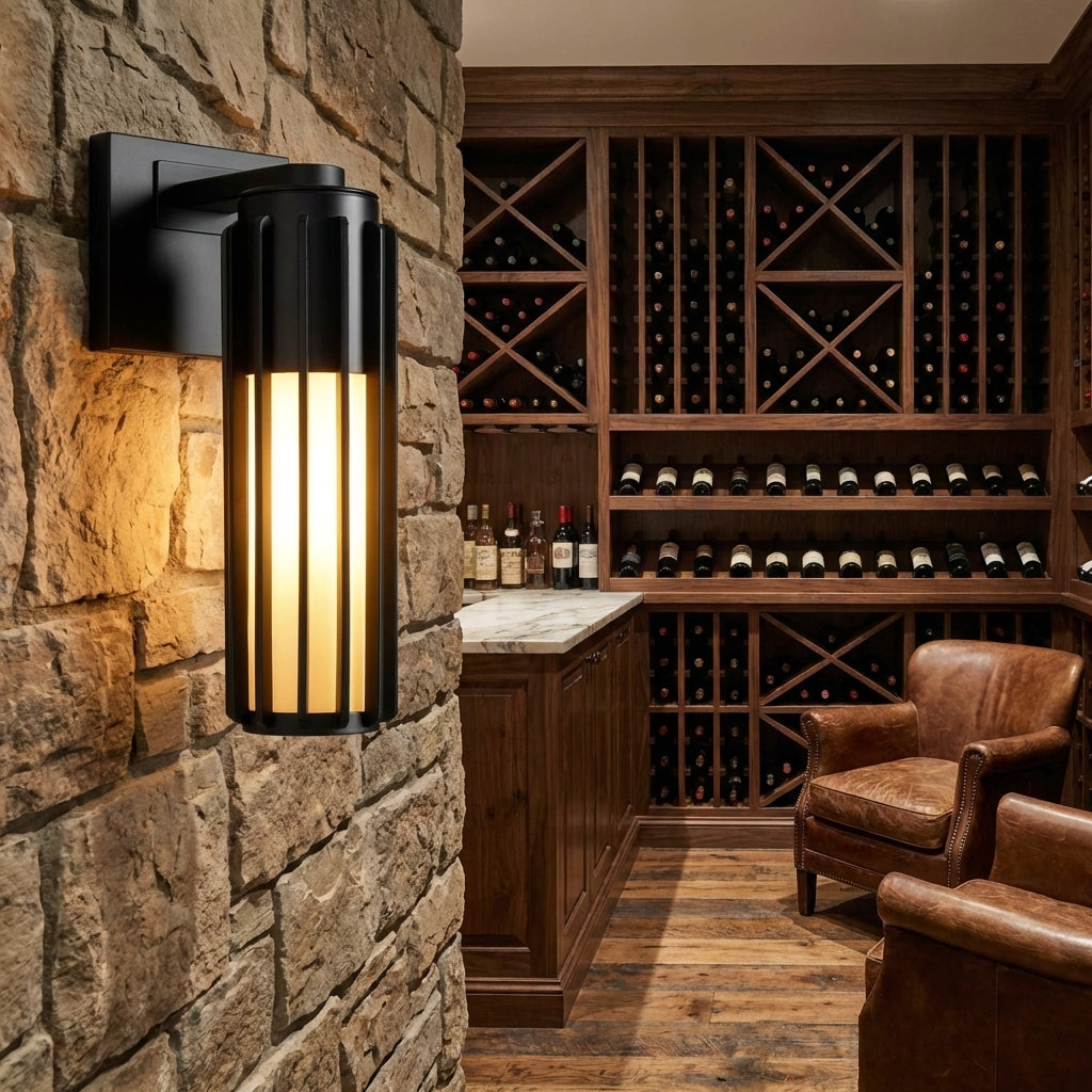 Riviko Veridian Hearth Outdoor Sconce - luxury American wine room