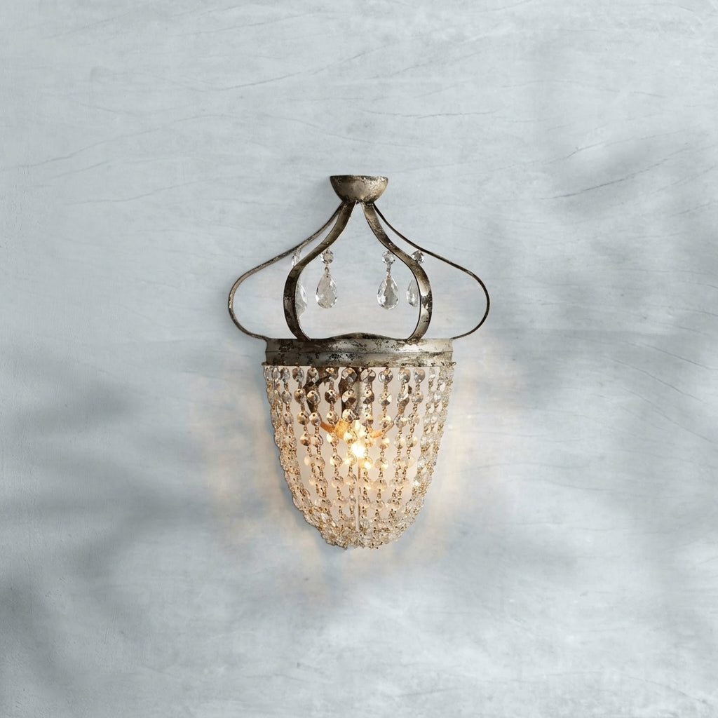 Riviko Veridian Bloom Iron Wall Sconce - Studio Shot