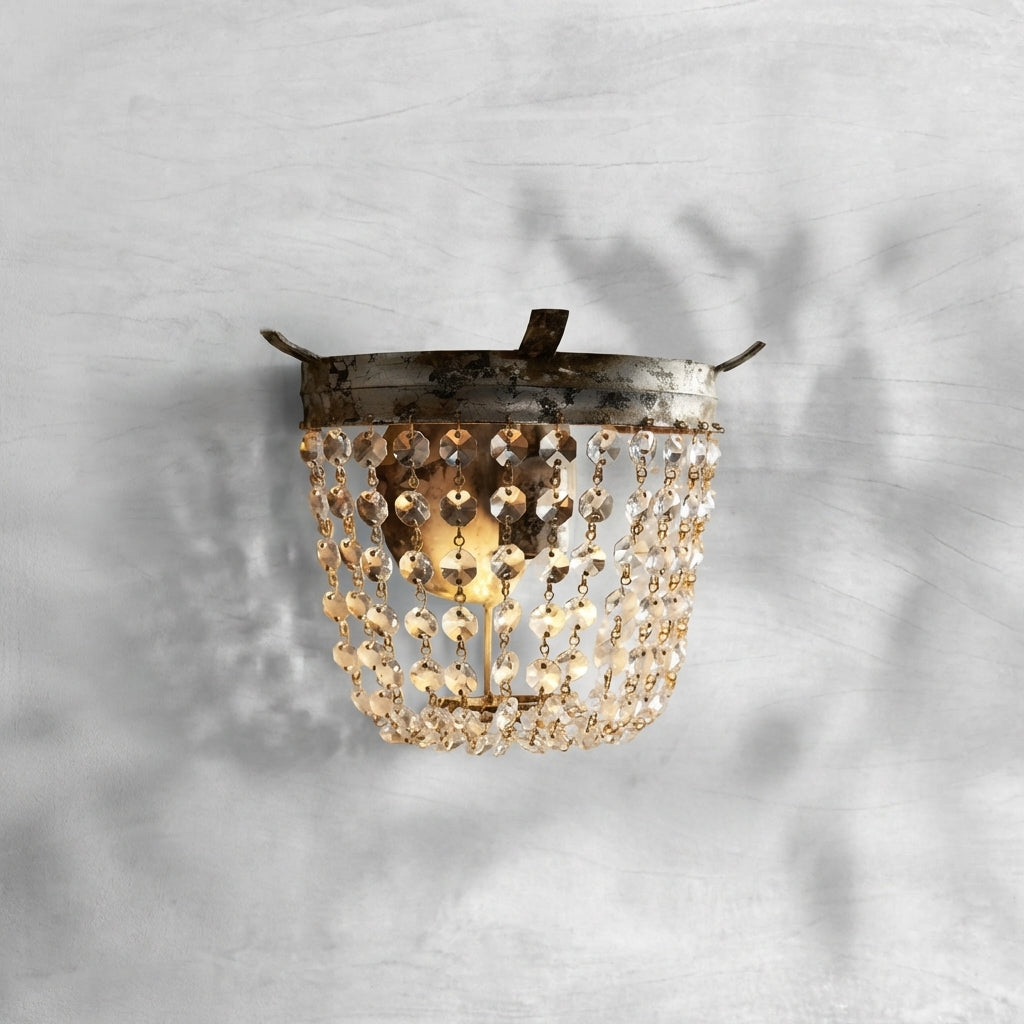 Riviko Veridian Bloom Iron Wall Sconce - Studio Shot