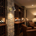 Riviko Articulated Metal Wall Sconce - luxury American wine room