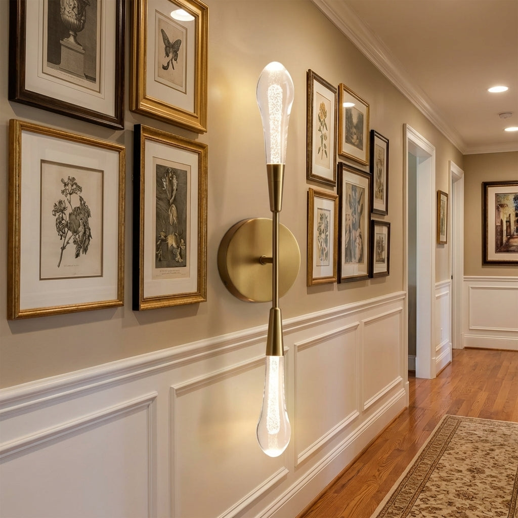 Riviko Raindrop Embrace Double Sconce - American hallway gallery
