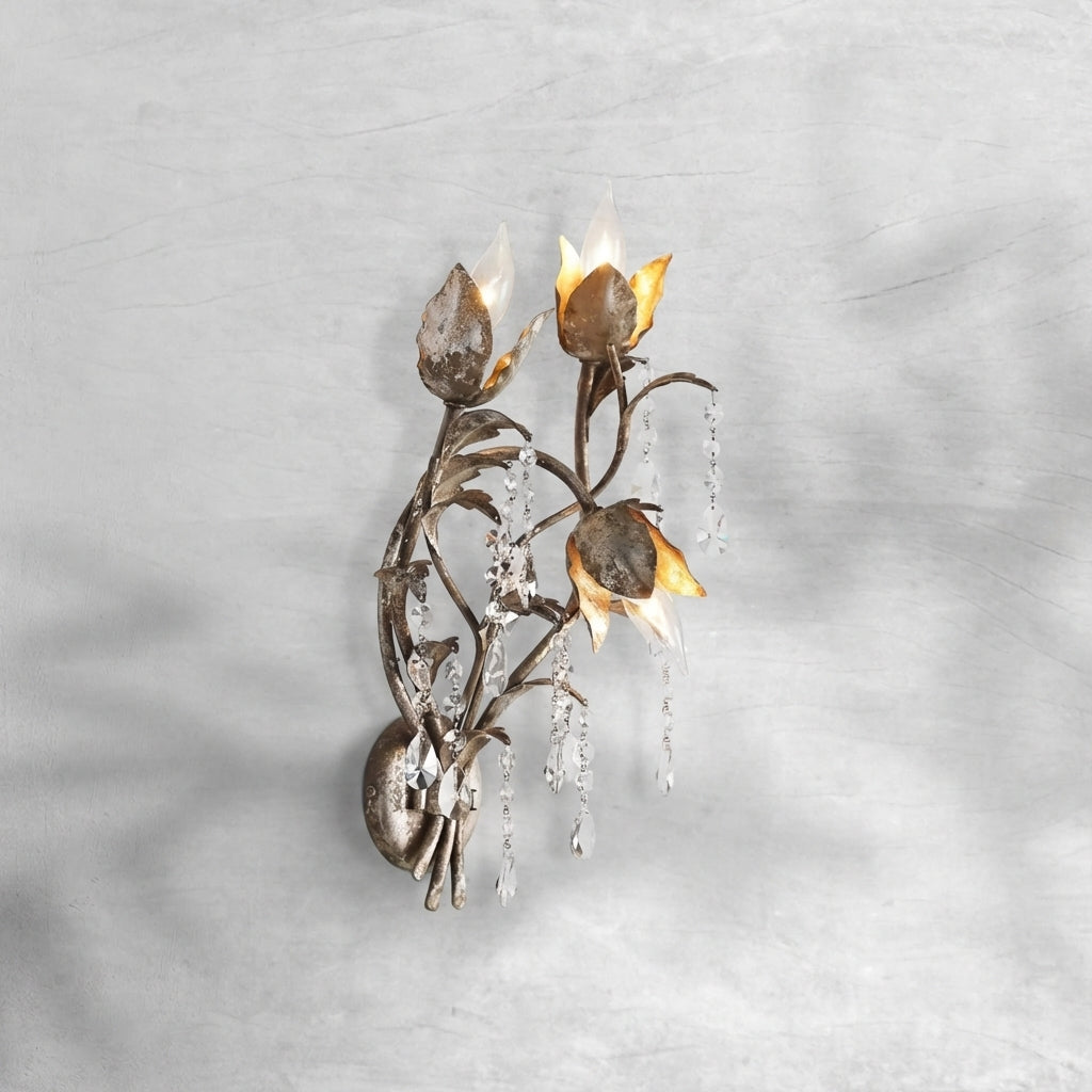 Riviko Veridian Bloom 3-Light Wall Sconce - Background Shot