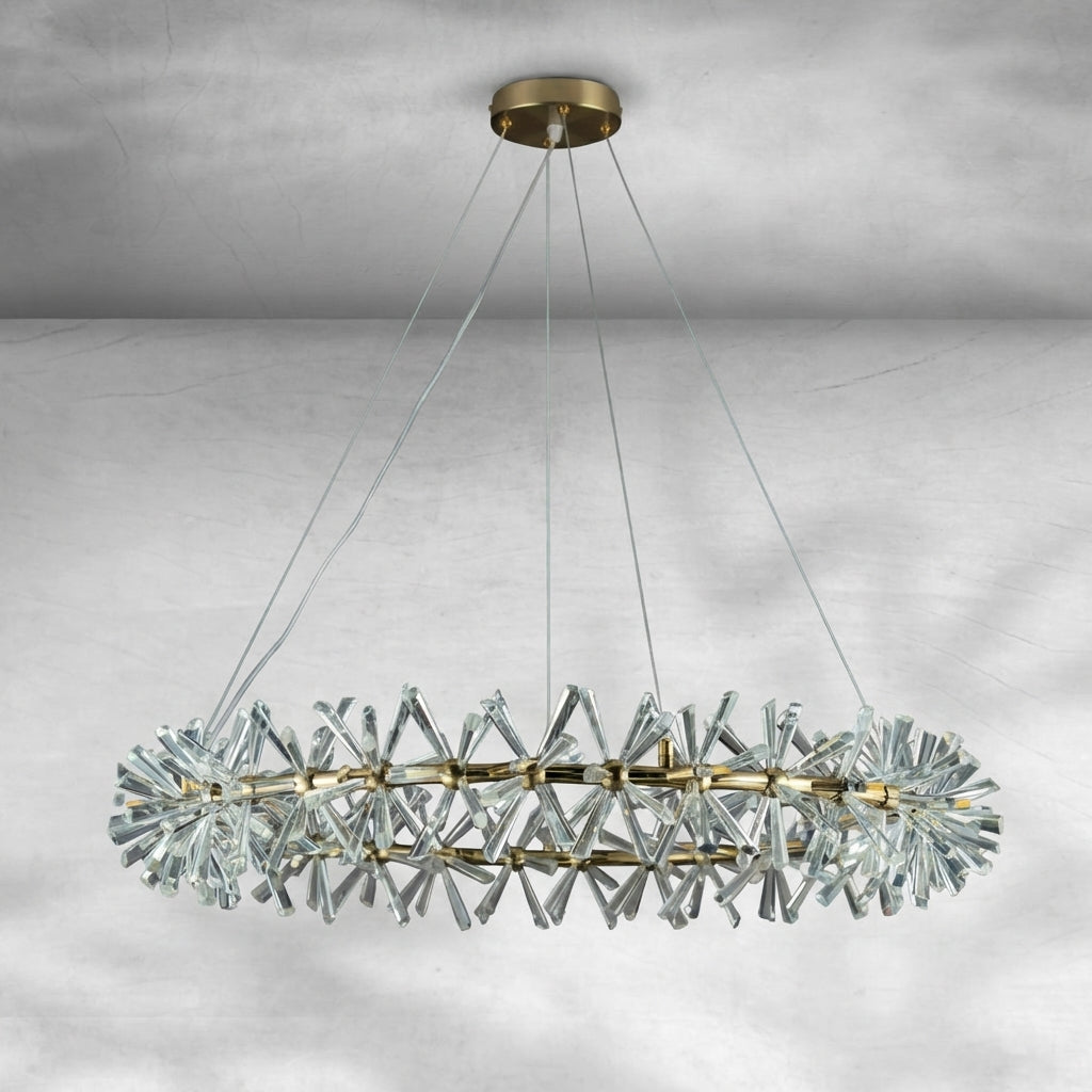 Riviko Glacial Radiance Double-Tier Crystal Chandelier - Background Shot