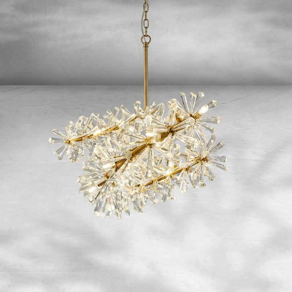 Riviko Glacial Radiance Double-Tier Crystal Chandelier - Background Shot