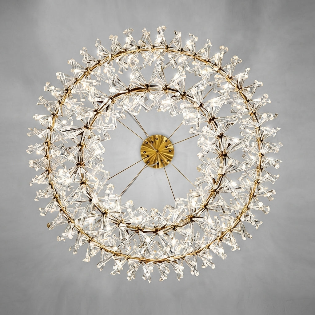 Riviko Glacial Radiance Double-Tier Crystal Chandelier - Background Shot