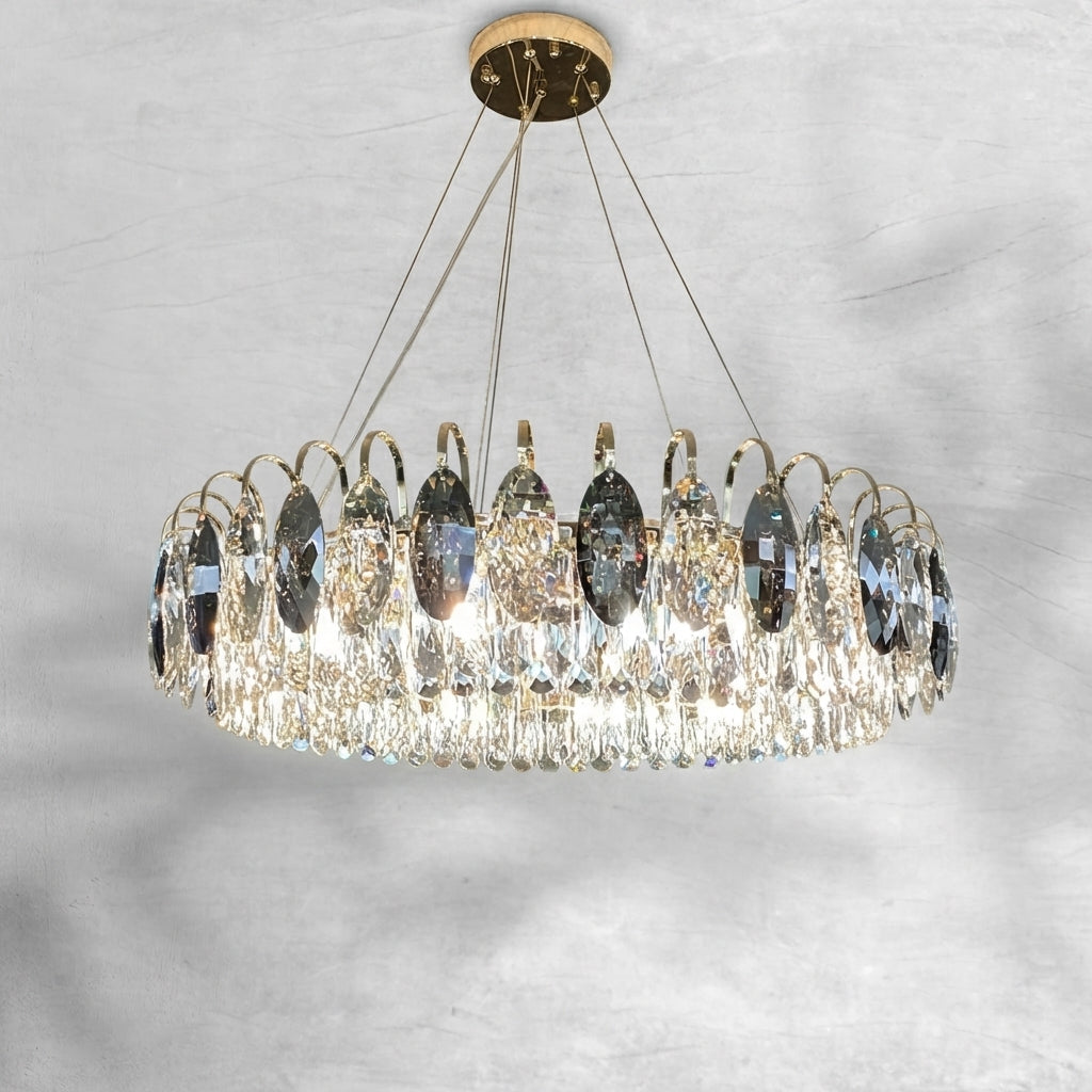 Riviko Radiant Faceted Crystal Chandelier - Background Shot