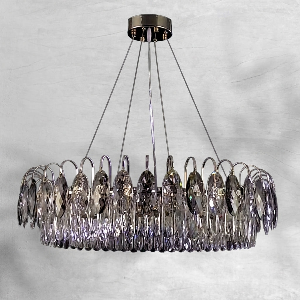 Riviko Radiant Faceted Crystal Chandelier - Background Shot