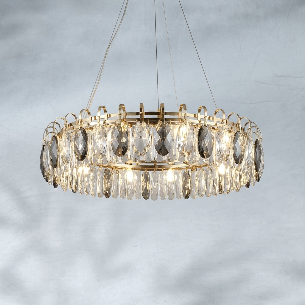 Riviko Radiant Faceted Crystal Chandelier - Background Shot
