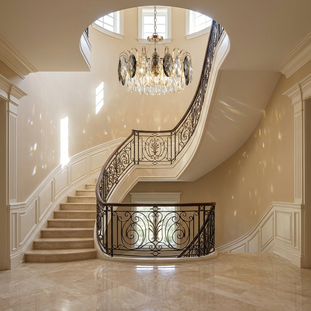 Riviko LG Luxurious K9 Crystal Chandelier - Scene
