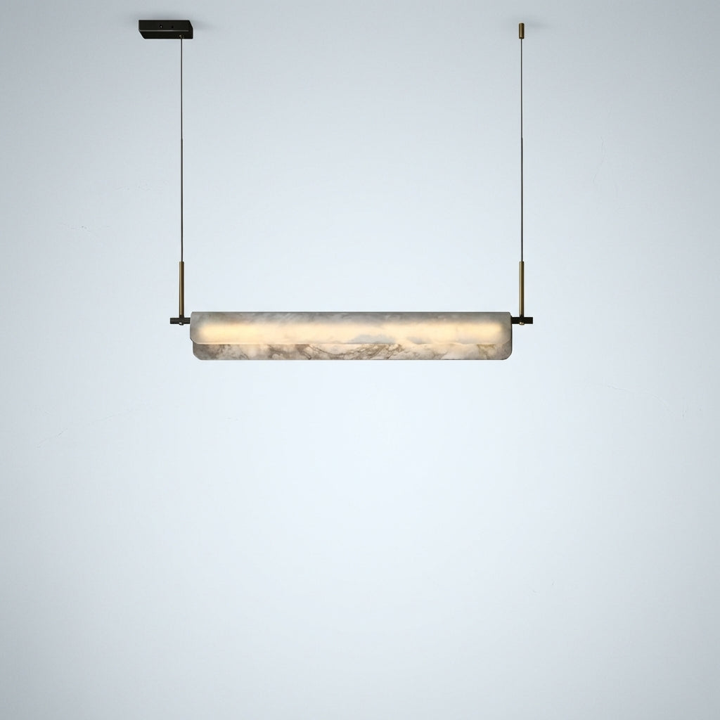Riviko Opulent Alabaster Linear LED Chandelier - Studio Shot
