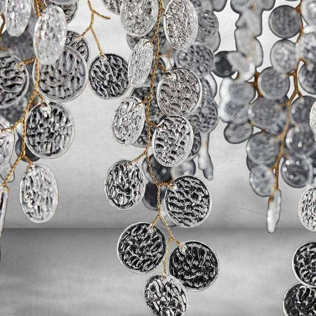 Riviko Verdant Cascade Glass Chandelier - Background Shot