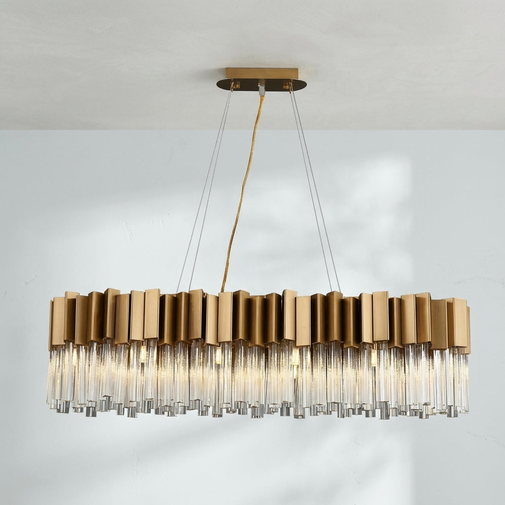 Riviko Radiant Oval Crystal Chandelier - Studio Shot