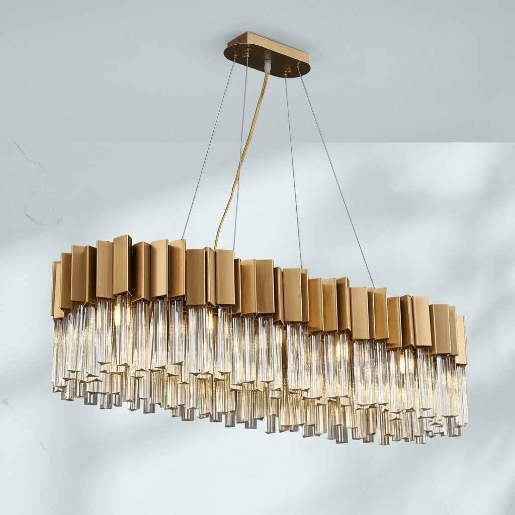 Riviko Radiant Oval Crystal Chandelier - Studio Shot