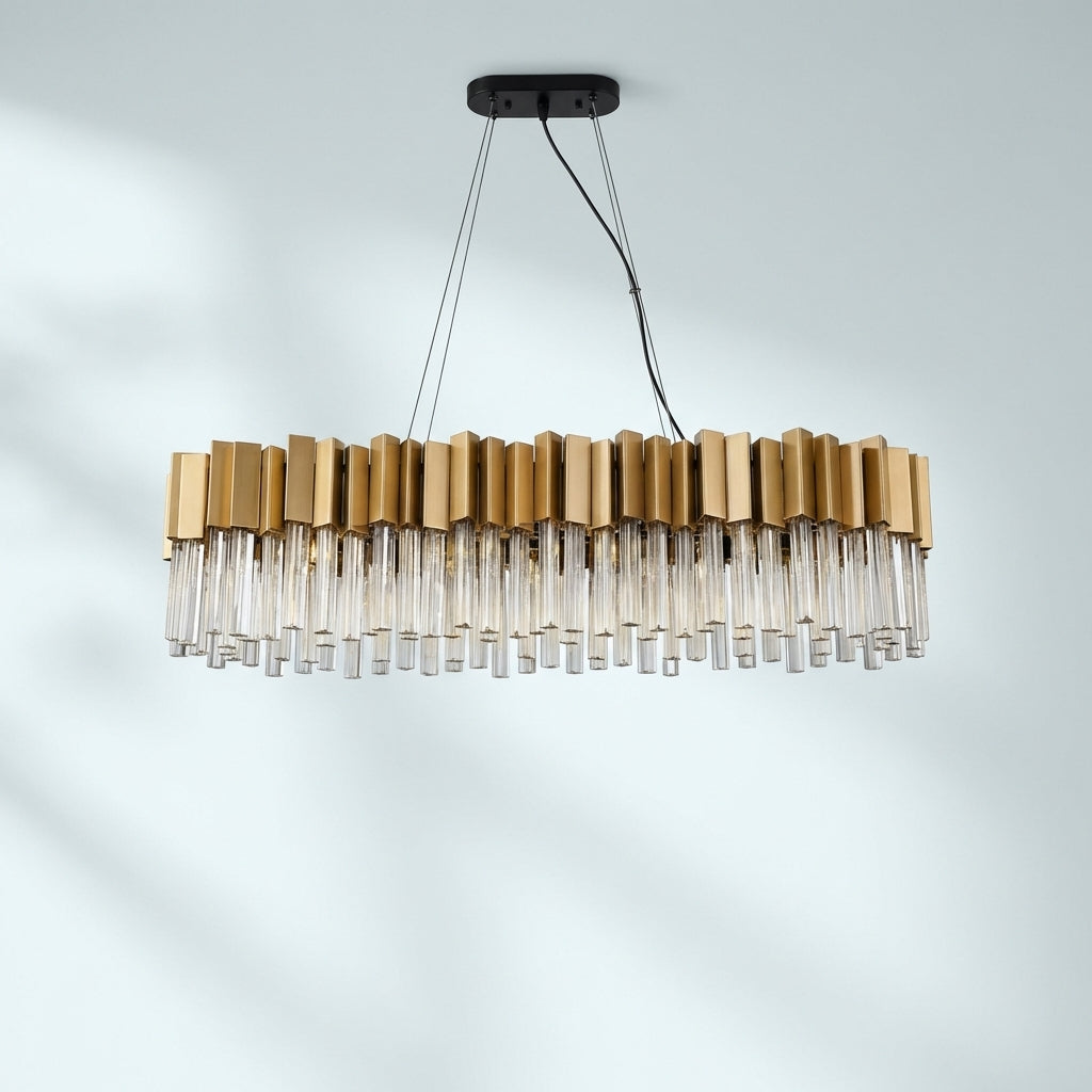 Riviko Radiant Oval Crystal Chandelier - Studio Shot