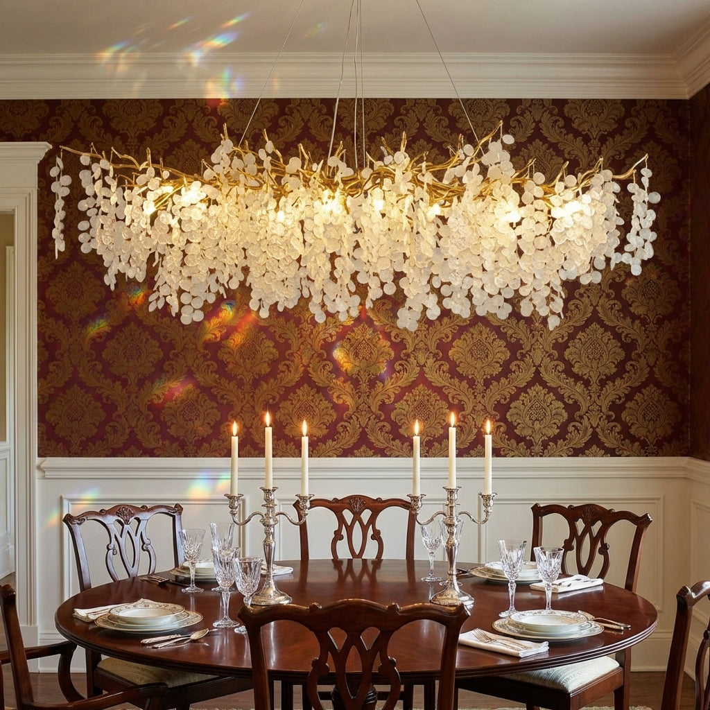 Riviko Shiro Crystal Chandelier - Scene